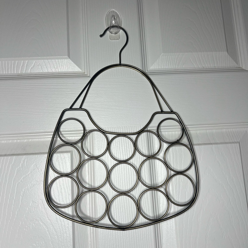 Elegant Silver Metal Wine Rack